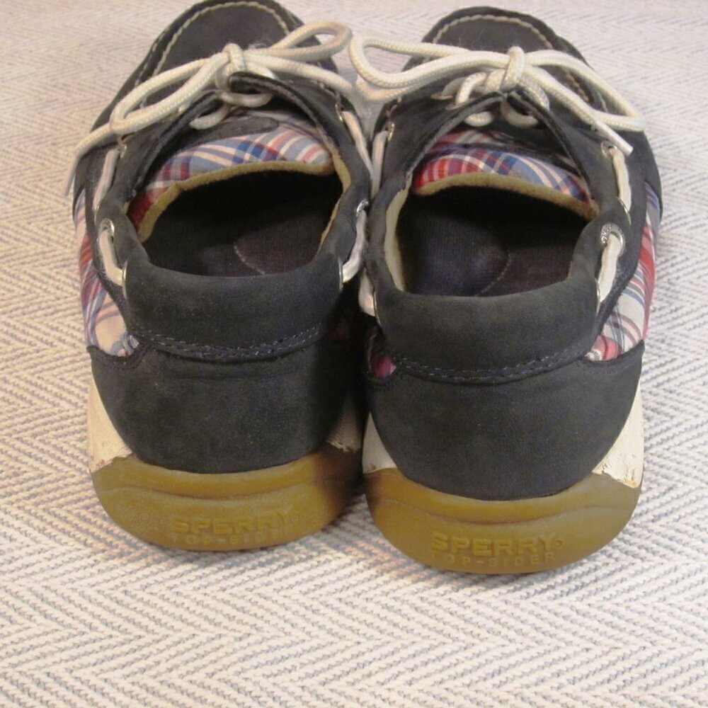 SPERRY Women’s Top Siders 9.5 M Navy & Plaid USED Good Condition - Picture 16 of 16